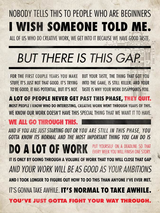 A diagram about ambition and work